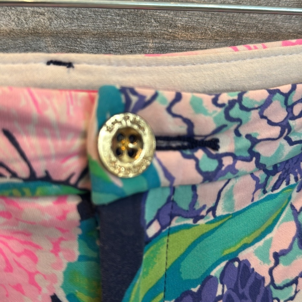 Lilly Pulitzer Women’s Callahan Knit shorts high tide Floral Print size 8 - Picture 2 of 11